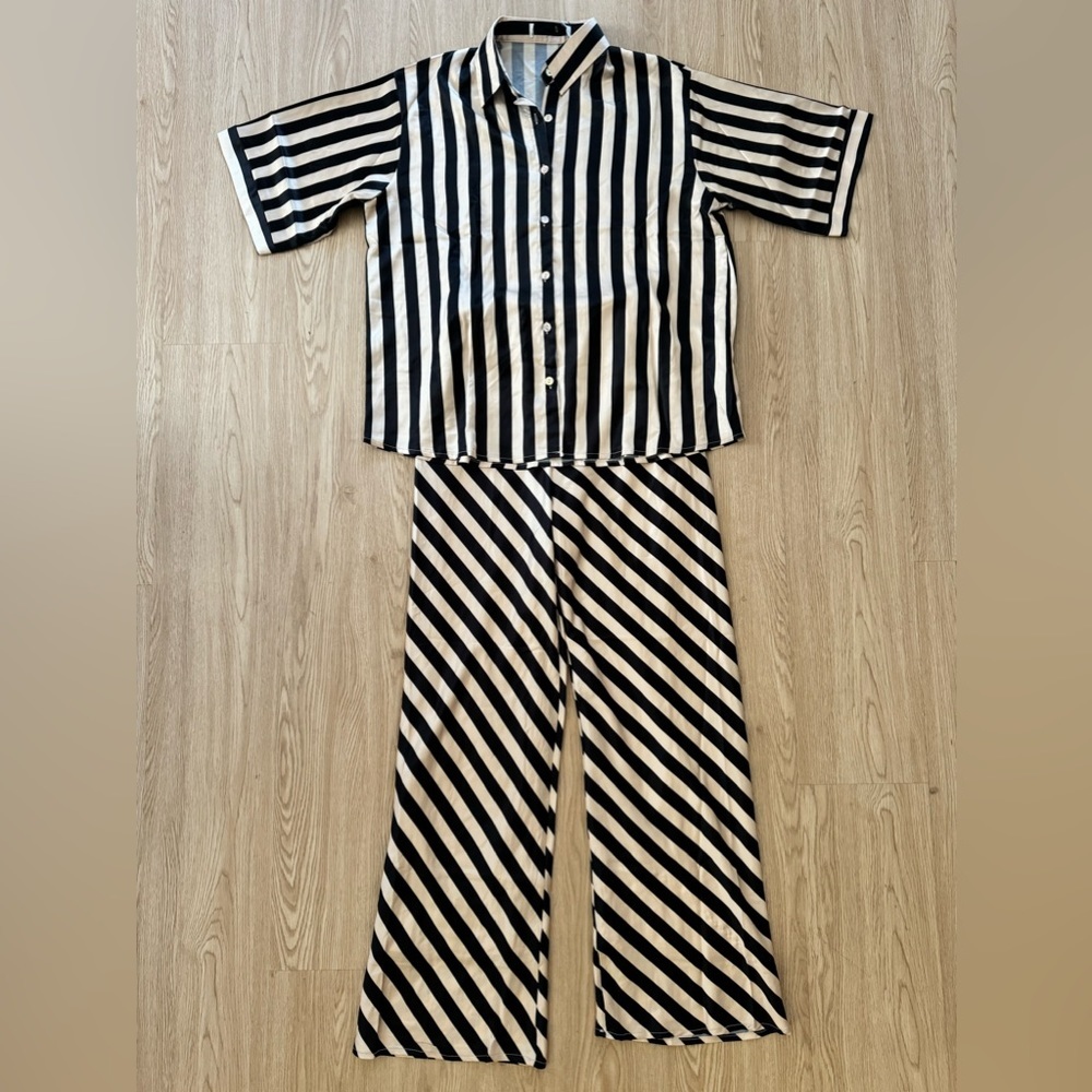 Petal & pup satin stripe pant set nwot - Picture 5 of 8